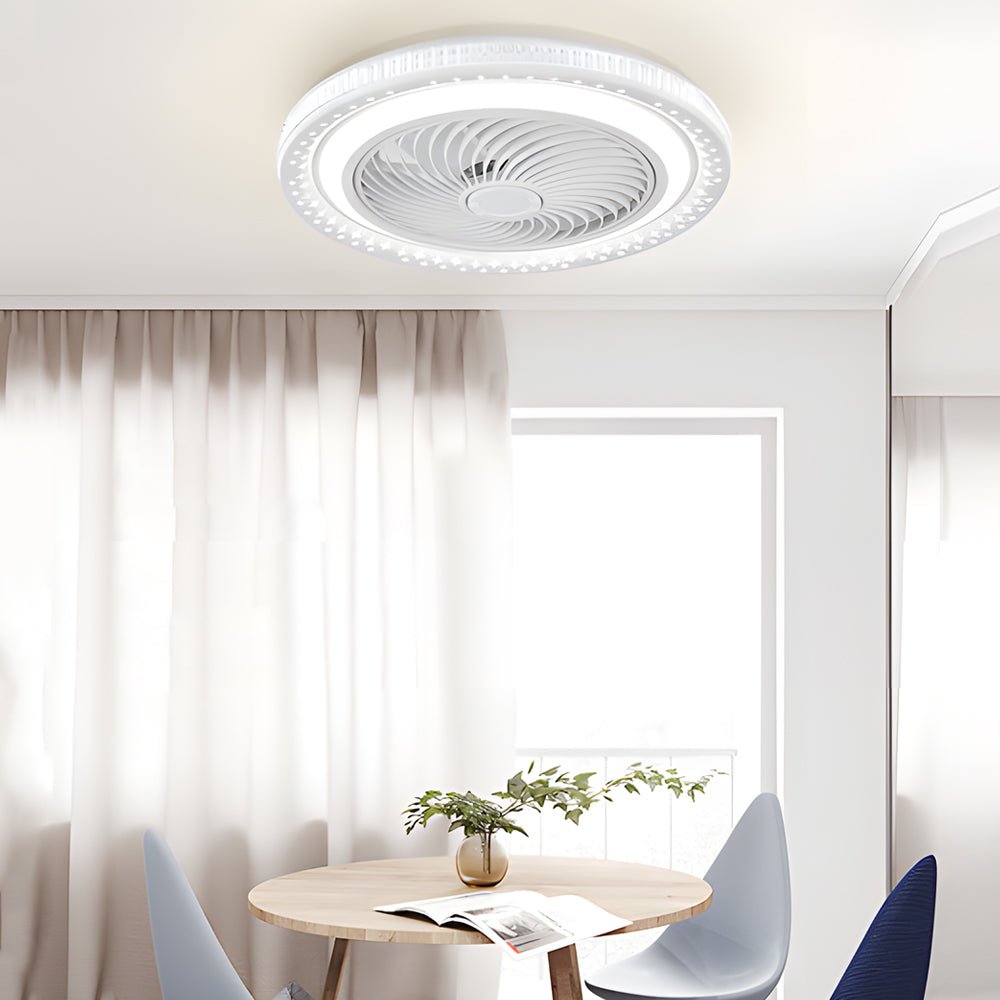19.7' Bladeless Ceiling Fan with LED Light and Remote